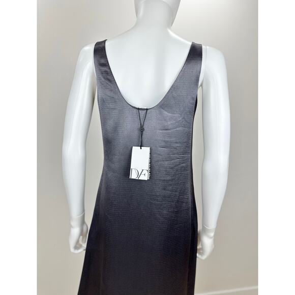 Diane Von Furstenberg Lyla Slip Midi Dress Slit Satin Viscose Minimalist XS NWT - Picture 7 of 15